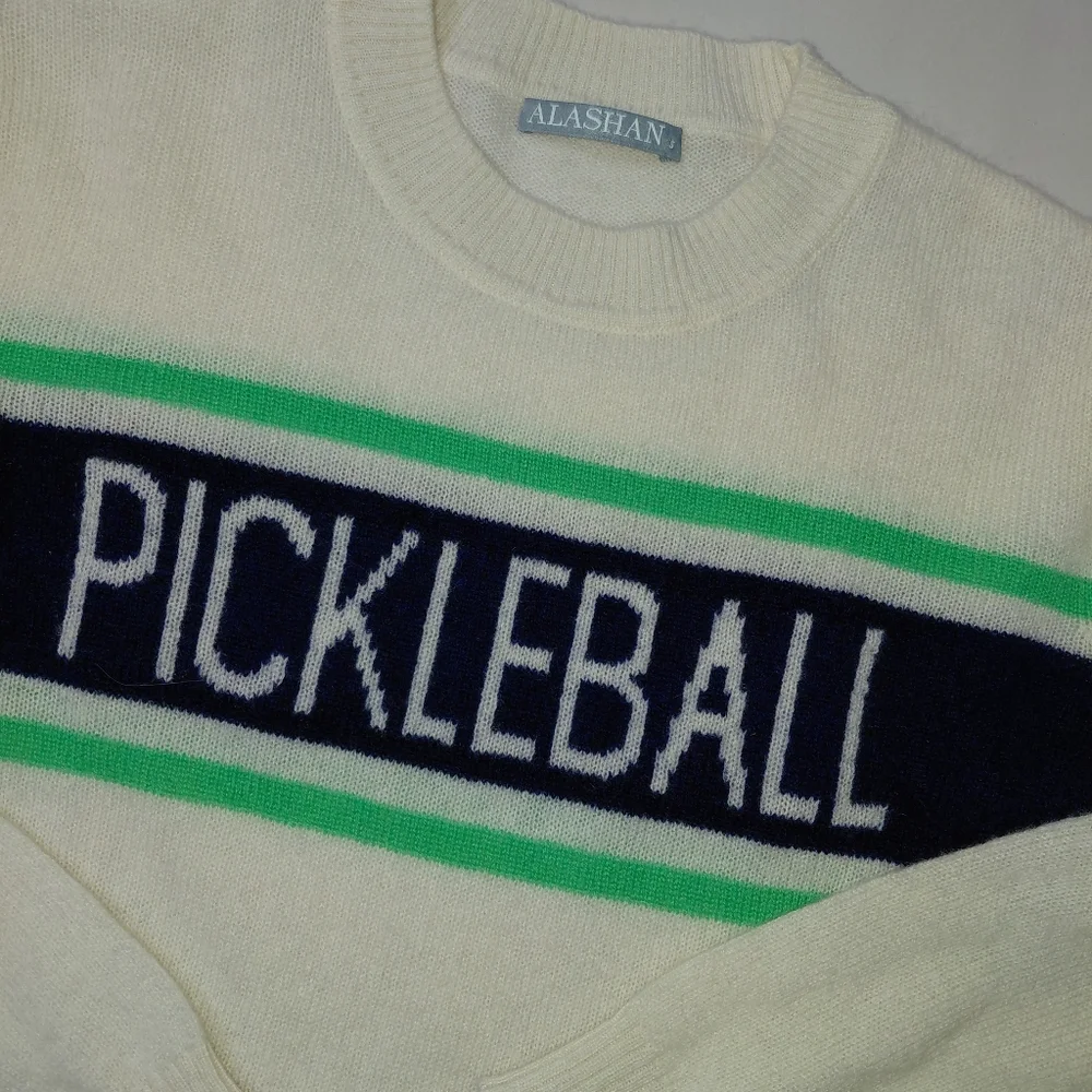 Alashan 100% Cashmere Pickleball Sweater‎ Women's Size Small Preppy Lightweight - Picture 5 of 7